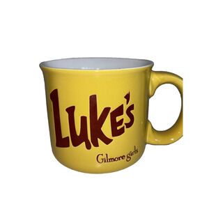 Gilmore Girls Luke’s Yellow Logo Coffee Mug Stars Hollow Double Sided NEW